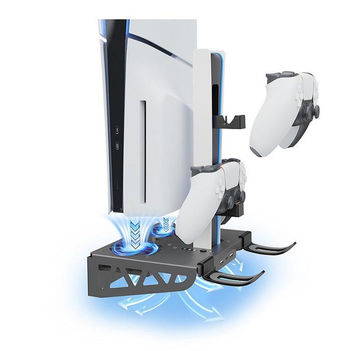 PS5Pro/PS5Slim主機墻式散熱風扇支架PS5手柄耳機VR收納掛架座充