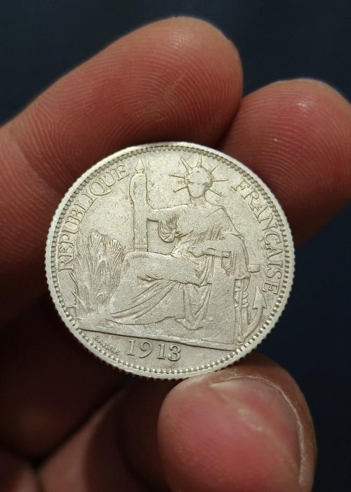 嚴選1913年5.3克835純銀早期坐洋雙面銀幣，品相佳1913年雙面早期坐洋