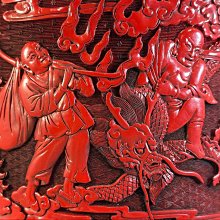 中國堆朱刻人物筒文房四寶| Yahoo拍賣