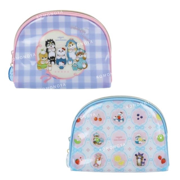 小禮堂 Sanrio 三麗鷗 x Mofusand 貓福珊迪 半圓PVC收納包 (聯名款)