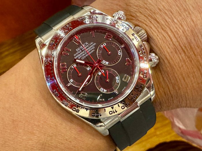 勞力士 ROLEX daytona 迪通拿 18白K 116519 紅針賽車面 116518 116520 116509