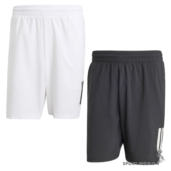 Adidas 排汗短褲 男裝 三線 白/黑【運動世界】JE0408/JG3589