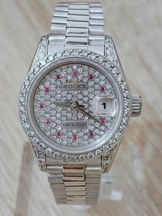 鑫泰典精品 勞力士 ROLEX 69179 女錶 十紅寶滿天星 港裝 大特價 送給老婆最好的禮物