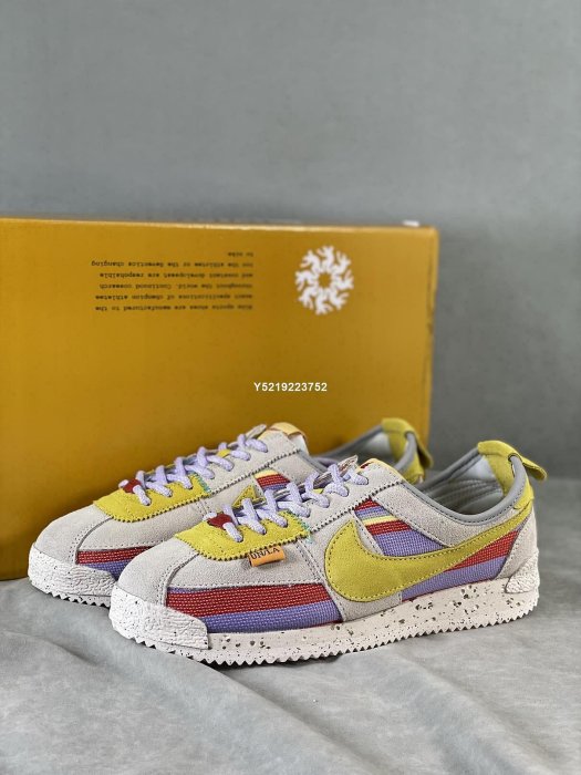 NIKE Cortez 彩色 時尚 防滑滑板鞋 男女鞋 DR1413-100【ADIDAS x NIKE】