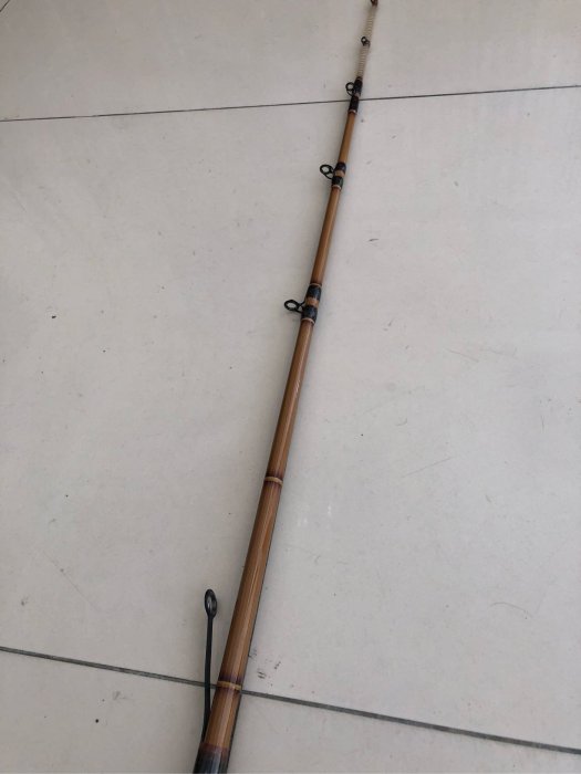 ☆老簡工坊☆超敏感ㄧ支釣手工竹模老鼠尾筏竿S-5801（左手持竿）～旋轉