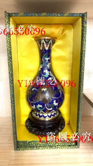 2492 七宝焼　景泰藍　琺瑯　花瓶　2客 2492 七宝焼 景泰藍 琺瑯 花瓶 2客 美術品・アンティーク・コレクション