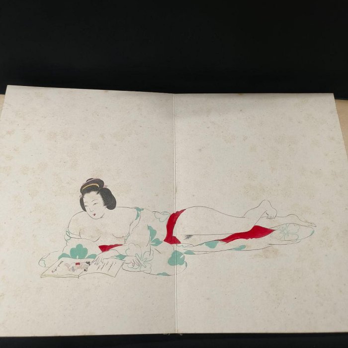 日本絵画 肉筆春画 天理教 御教祖傅 謹演 全14枚 古美術品 桐箱付 和骨董 日本繪畫肉筆春畫天理教御教祖傅謹演全14枚古美術品桐箱附和古董