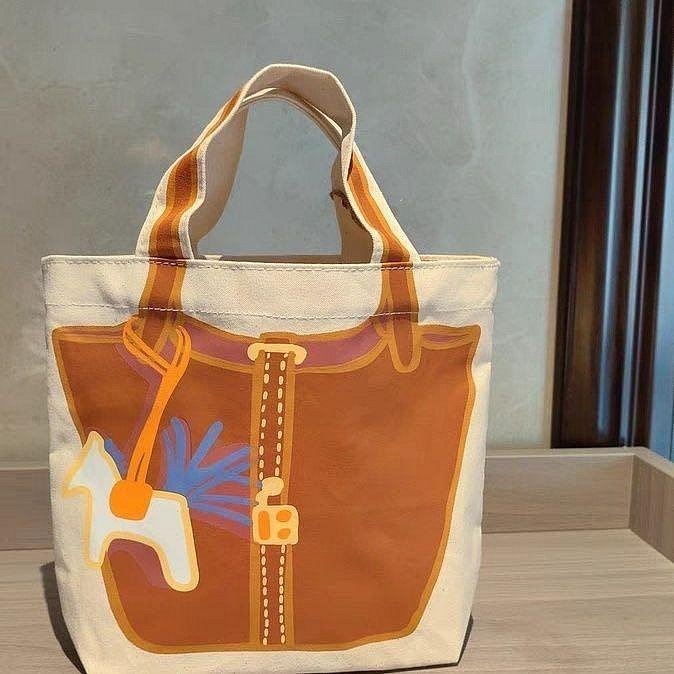 My Other Bag 帆布包 翻玩Hermes 愛馬仕托特包 肩揹包 手提包 大雙C 購物袋 手提包單肩百搭 搞笑也實用哈哈:)