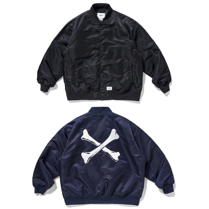 希望商店】WTAPS TEAM JACKET NYLON.TWILL 21AW 刺繡骨頭棒球