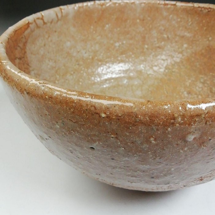 T702茶碗『唐津茶碗』『鏡山窯井上東也作』共箱抹茶碗茶道具