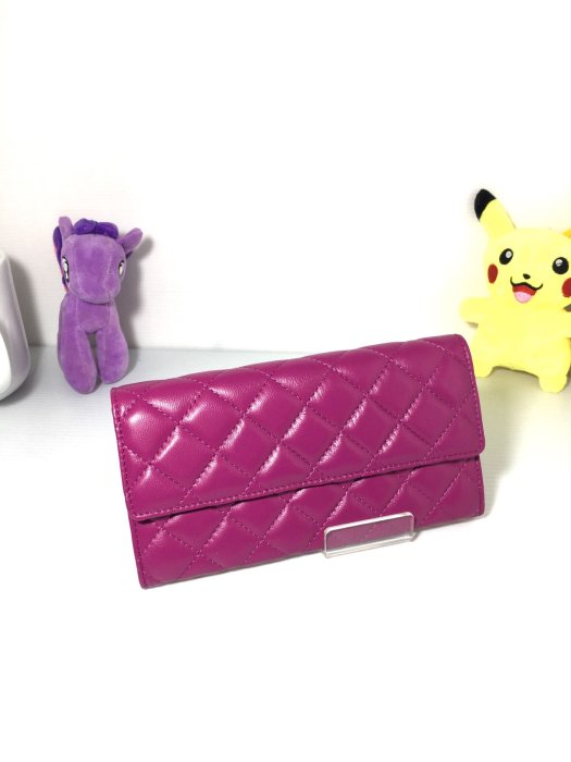 BONNIE 嚴選 羊皮車格精緻長夾