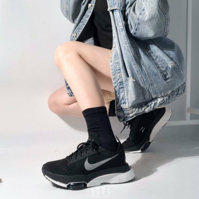 CodE= NIKE W AIR ZOOM-TYPE 麂皮慢跑鞋(黑白) CZ1151-001