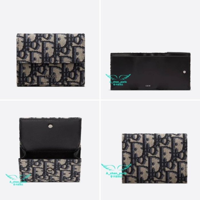 ～阿醬精品～Dior🌈現貨在台!男款 三摺短夾錢包