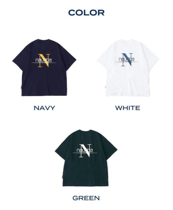 Luxury】NAUTICA HORIZON N LOGO TEE 366 短Tee 美式字母短袖白