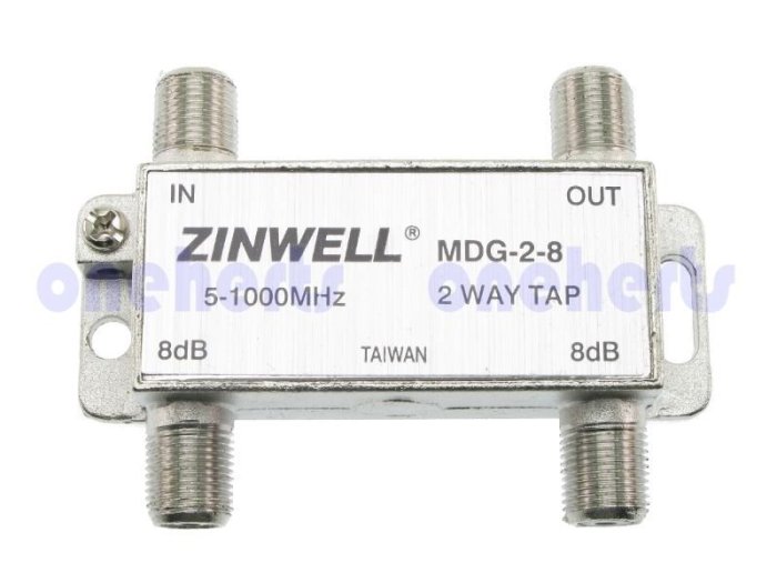 萬赫ZINWELL兆赫 MDG-2-8 二分歧器 2分歧 二路分支 三路分配 有線數位HIHD 透天厝套房線路裝潢重拉