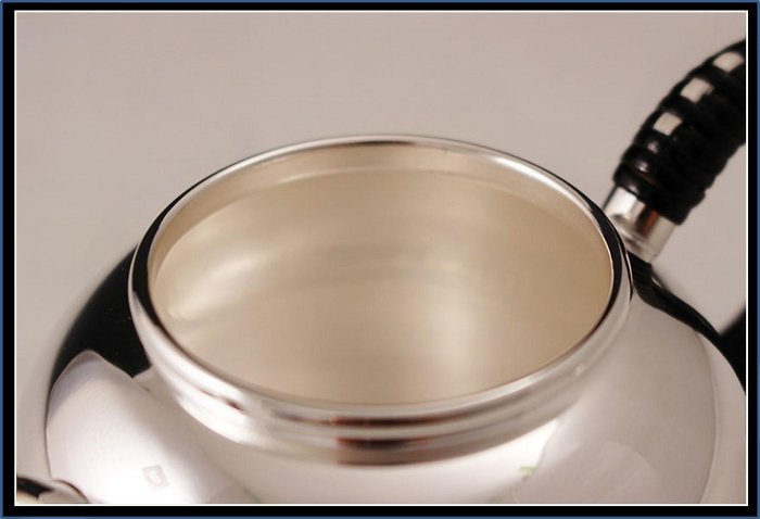 勇福堂》】日本茶道具－高陵金壽堂造【純銀亮面無地烏龍銀壺（大急須