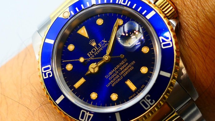 【超好價】1990年份罕見極美品T25藍面ROLEX勞力士16613盒單全16803 116613LB 116613參考