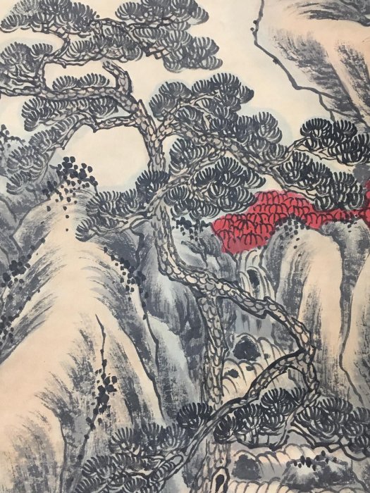 編號sa6 畫家： 王時敏三尺中堂畫山水畫手繪畫畫工精細。 材質：宣紙1