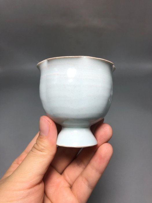 宋湖田窯影青花口杯嚴選古玩推薦， Antique Blue Glazed Teacup with
