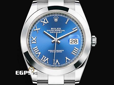 【永生流當品】2023年 ROLEX 勞力士 Datejust 41 126300 藍色太陽紋面盤 立體羅馬數字時標 DJ41 不鏽鋼材質 GUV2625