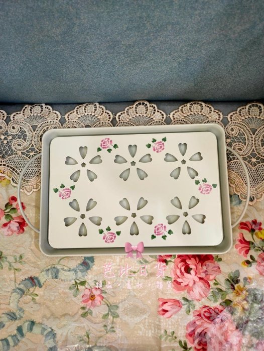 芭比日貨*~日本製 Many玫瑰 琺瑯 杯子餐具瀝水籃 現貨