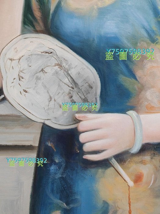 編號YC11 油畫純手工繪制陳逸飛人物一物一圖實物攝， 【唐韻坊】-770