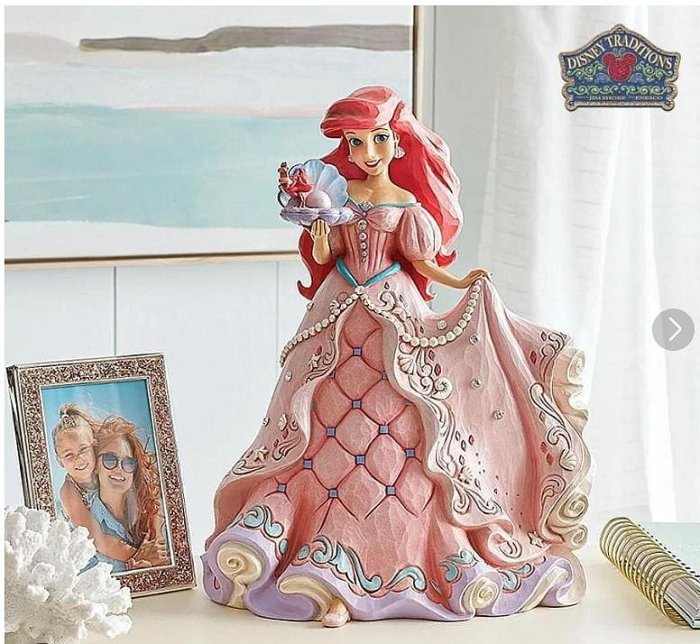 鼎飛臻坊 ENESCO 迪士尼 豪華版《小美人魚》愛莉兒 人魚公主 賽巴斯丁 塑像 公仔 擺飾 美國正版