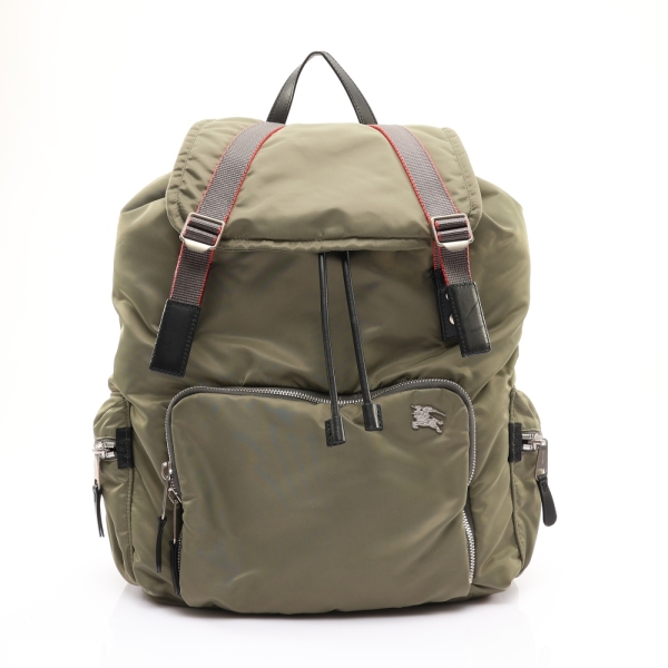 BURBERRY 巴寶莉 後背包 綠色 尼龍布 【二手名牌BRAND OFF】