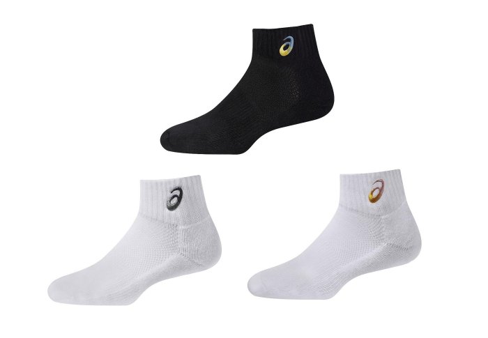 【曼森體育】ASICS 亞瑟士 短筒襪 男女中性款 訓練配件 3033C331 厚底 三色