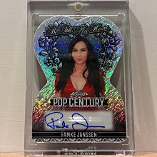 2025 Leaf 芳姬詹森 特殊切割造型 銀亮親筆簽名卡/10 值得收藏 Pop Century Famke Janssen