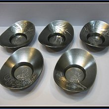 錫半 上錫 茶托 5客 錫半 上錫 茶托 5客