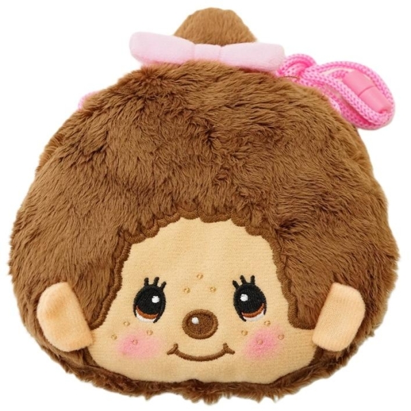 【震撼精品百貨】monchhichi 夢奇奇~日本 夢奇奇拉鍊零錢包覆繩-蝴蝶結*05290