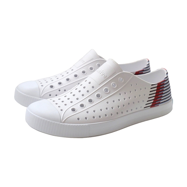 【現貨/預購】native JEFFERSON WANDERFOAM BLOCK 洞洞鞋 白/紅藍條紋 男女款 F0000232-9463 no536