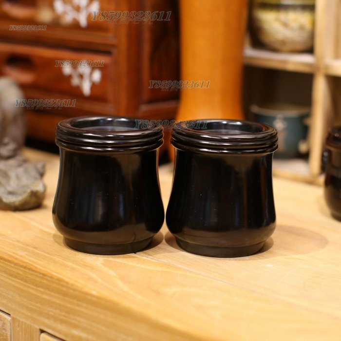 茶老配罐一對  純手工盤煮100遍+ 純正的茶老罐子產量很少 人工成本高 光澤也跟機盤的完全 老貨 藏品 收藏【盛世收藏】【二手】-2965