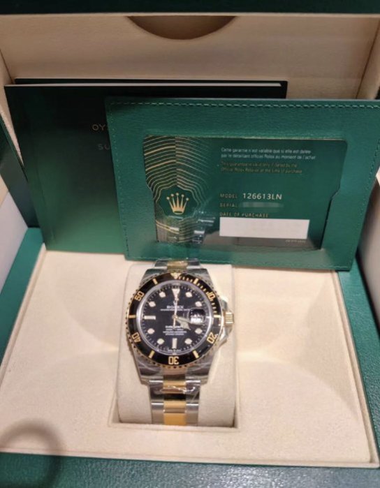 ROLEX 勞力士 最新款半金黑水鬼 126613LN 黑色 41mm男用機械腕錶