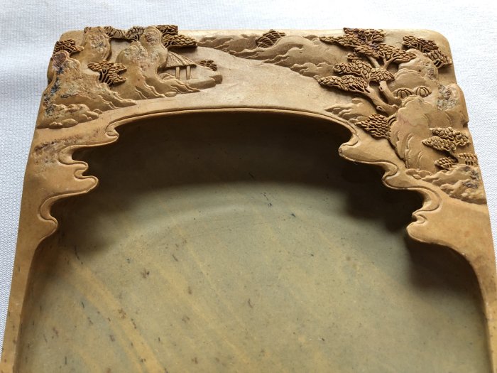 藏書樓】端硯(綠端，山水門字硯) | Yahoo拍賣