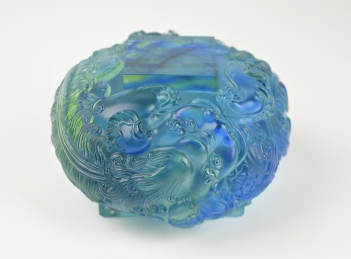 玖隆蕭松和挖寶網N》琉璃工房2005年神獸古獸祥獸琉璃工藝品收藏擺飾重