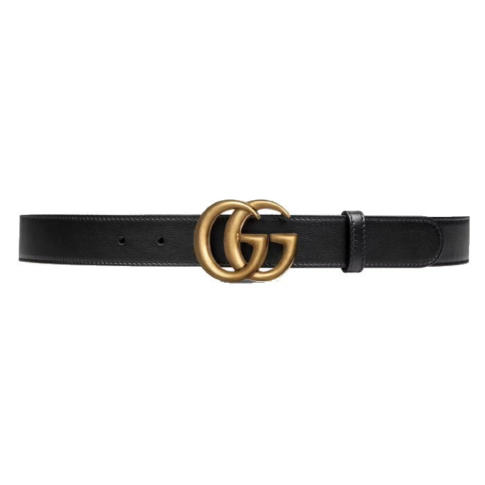 GUCCI 男款 經典雙G扣 滑面皮帶 黑色 現貨在台 全新正品 歐洲代購 義大利正品代購 台北實體店家