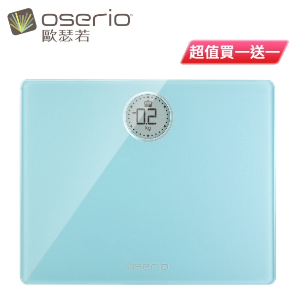 oserio 歐瑟若 Mini數位體重計精裝 BRG-215 (湖水綠) 超值買一送一