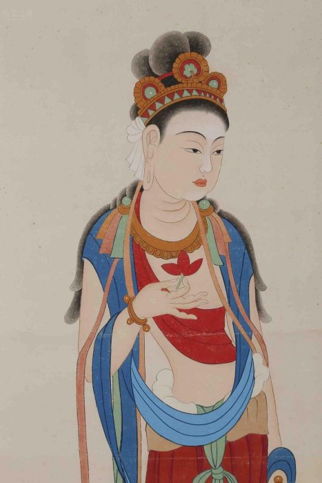 張大千南無觀世音菩薩紙本精品老畫作，低價轉讓家中無處掛置，適合收藏