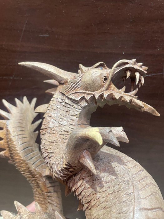 木製物 擺件 龍雕刻 骨董品 中國古美術 木製物 擺件 龍雕刻 骨董品 中國古美術