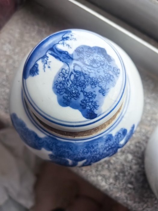 嚴選一線青花手繪人物童子罐，工藝精品無瑕，瓷質厚重，尺寸16×14cm