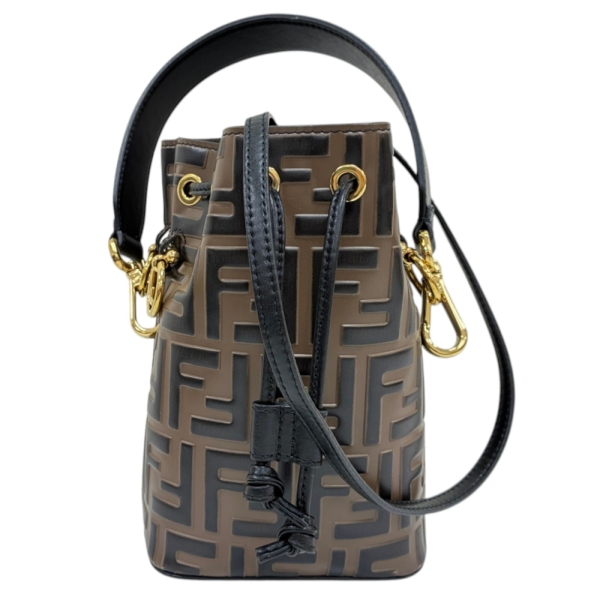 FENDI 芬迪 棕色 牛皮 Mon Tresor 兩用包 8BS010 A59 【二手名牌BRAND OFF】