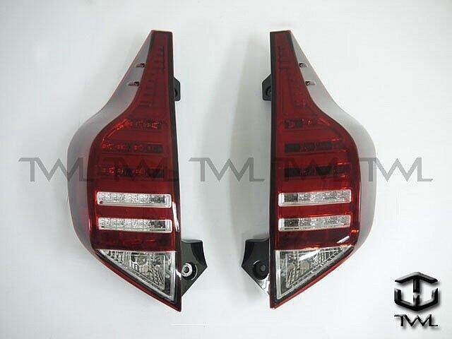 台灣之光車燈 全新TOYOTA PRIUS C 12 13 14 15年油電車HYBRID紅白晶鑽LED光柱光條尾燈組