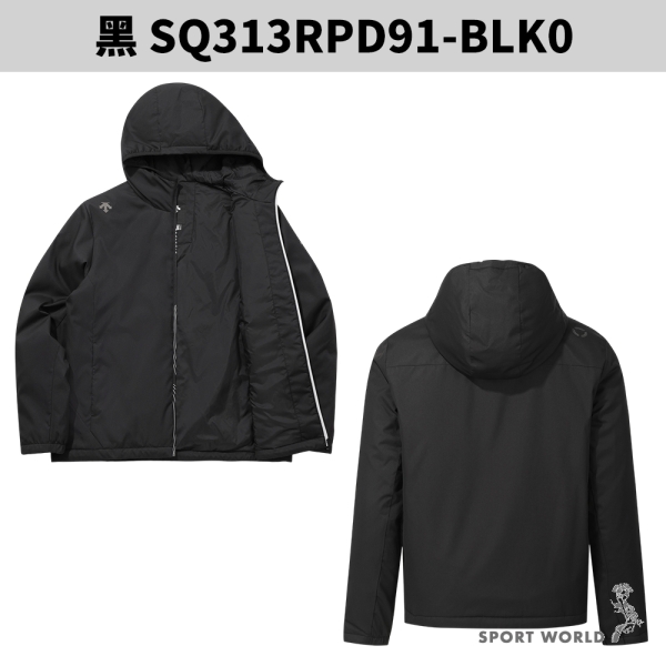 Descente 迪桑特 連帽外套 男裝 拉鍊口袋 反光 寬鬆 黑【運動世界】SQ313RPD91-BLK0 product lightbox image 3