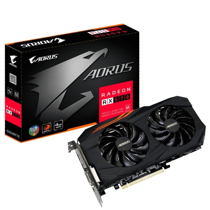 全新   技嘉 AORUS RX570 4G 顯示卡$  8690。排單