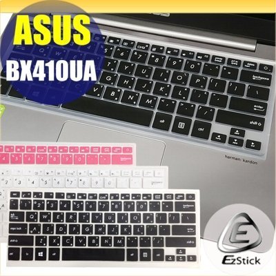 【Ezstick】ASUS BX410 BX410UA 黑色中文印刷鍵盤膜(臺灣專用，注音+倉頡) 矽膠材質 鍵盤膜