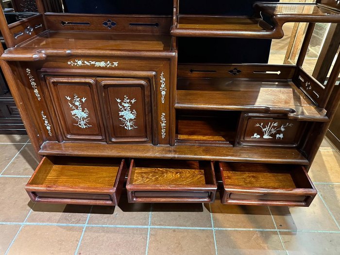 時代品 唐木 天然木 木筒 置物 古美術/時代品 古木彫り 秘藏 清代 古帝王 花梨木 瑞獣麒麟 官箱 宝箱。