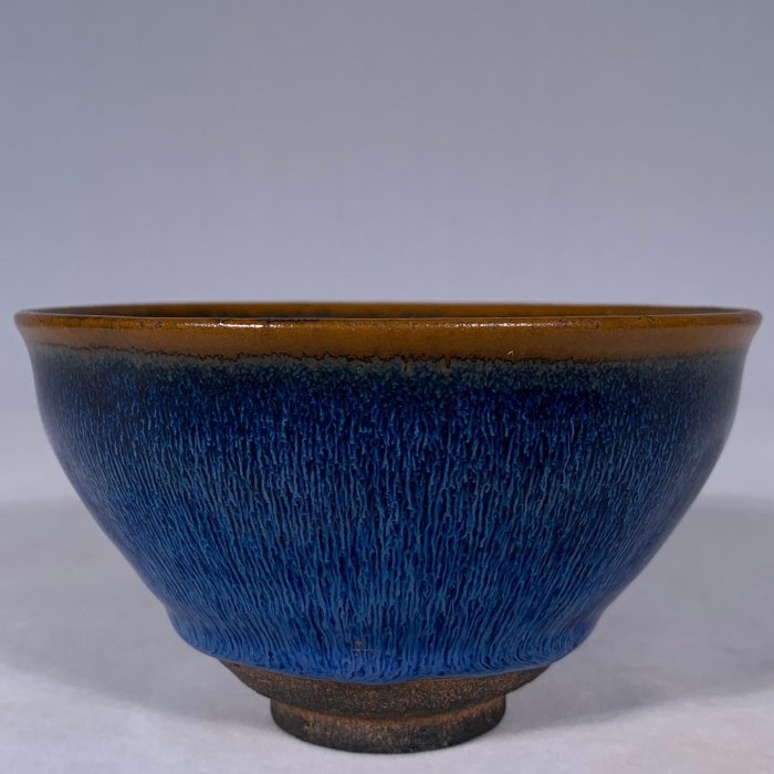 宋建窯藍釉珍珠斑兔毫盞，高7直徑12.5cm，1501419 瓷器汝窯官窯【南小