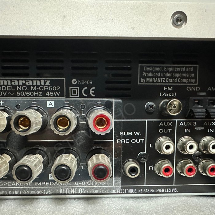 Marantz M-CR502 迷你CD收音擴大機床頭音響附原廠遙控器支援USB 雙組